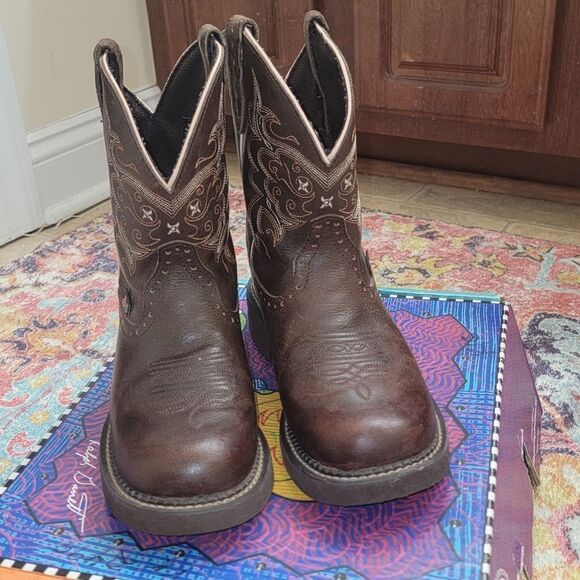 Justin L9995 Ladies Gypsy Boot • Café Brown • Round Toe • Size 7 - Picture 10 of 13